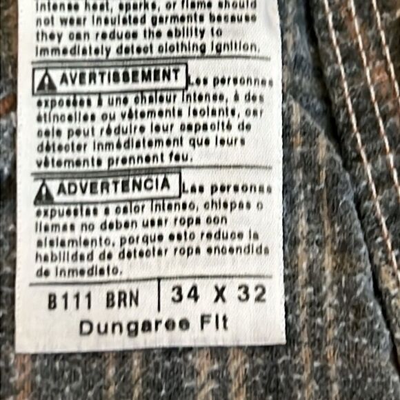 Carhartt Pants Dungaree Lined 34 x 32 - Picture 10 of 11